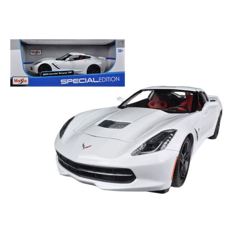 2014 Chevrolet Corvette Stingray C7 Z51 White 1/18 Diecast Model