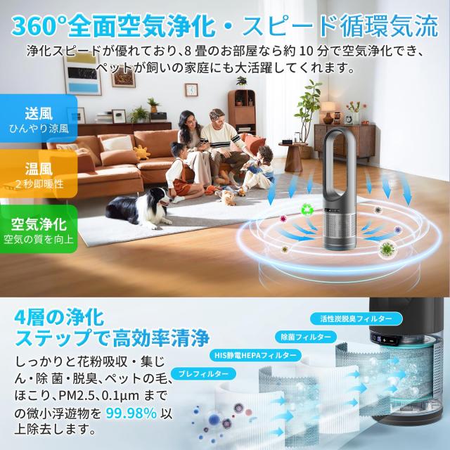 2025最新進化・冷暖両用・空気清浄】扇風機 タワーファン 空気清浄機