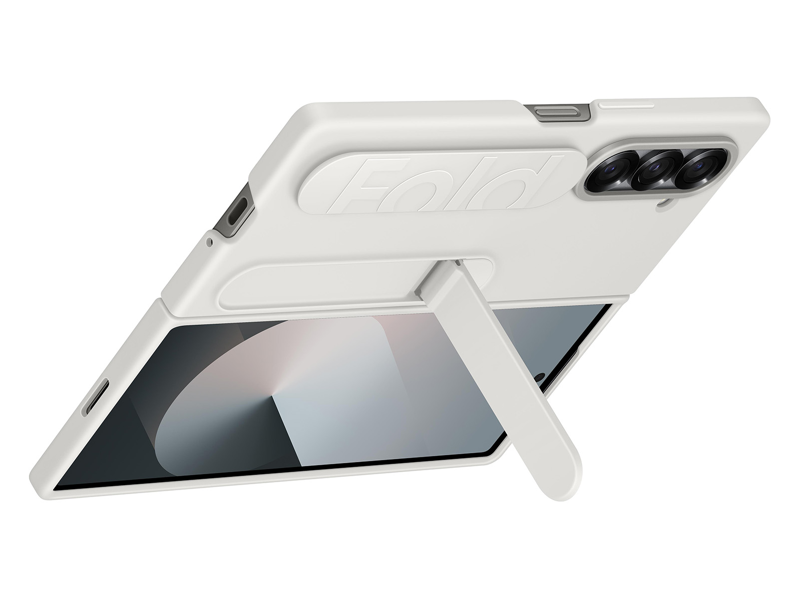 Galaxy Z Fold6 Silicone Case, White Mobile Accessories - EF