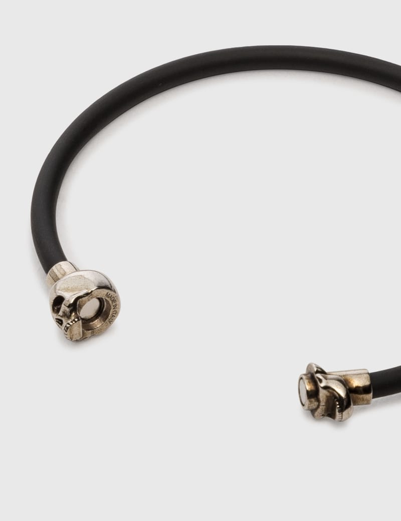 Alexander McQueen - Rubber Cord Skull Bracelet | HBX