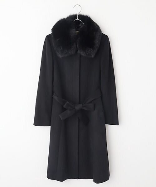 セール】 カシミヤ100％コート（ベルト付き） （ステンカラーコート