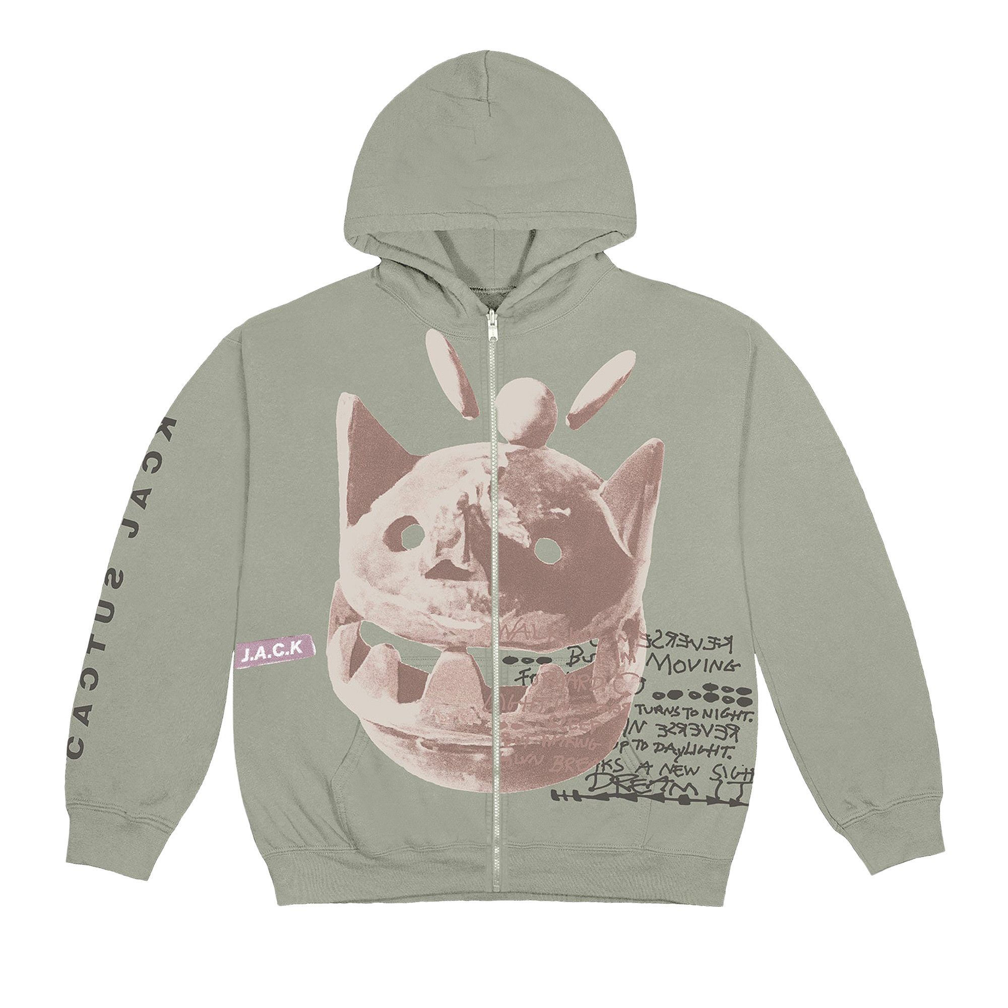 Buy Cactus Jack by Travis Scott New Sight Zip Up Hoodie 'Sage