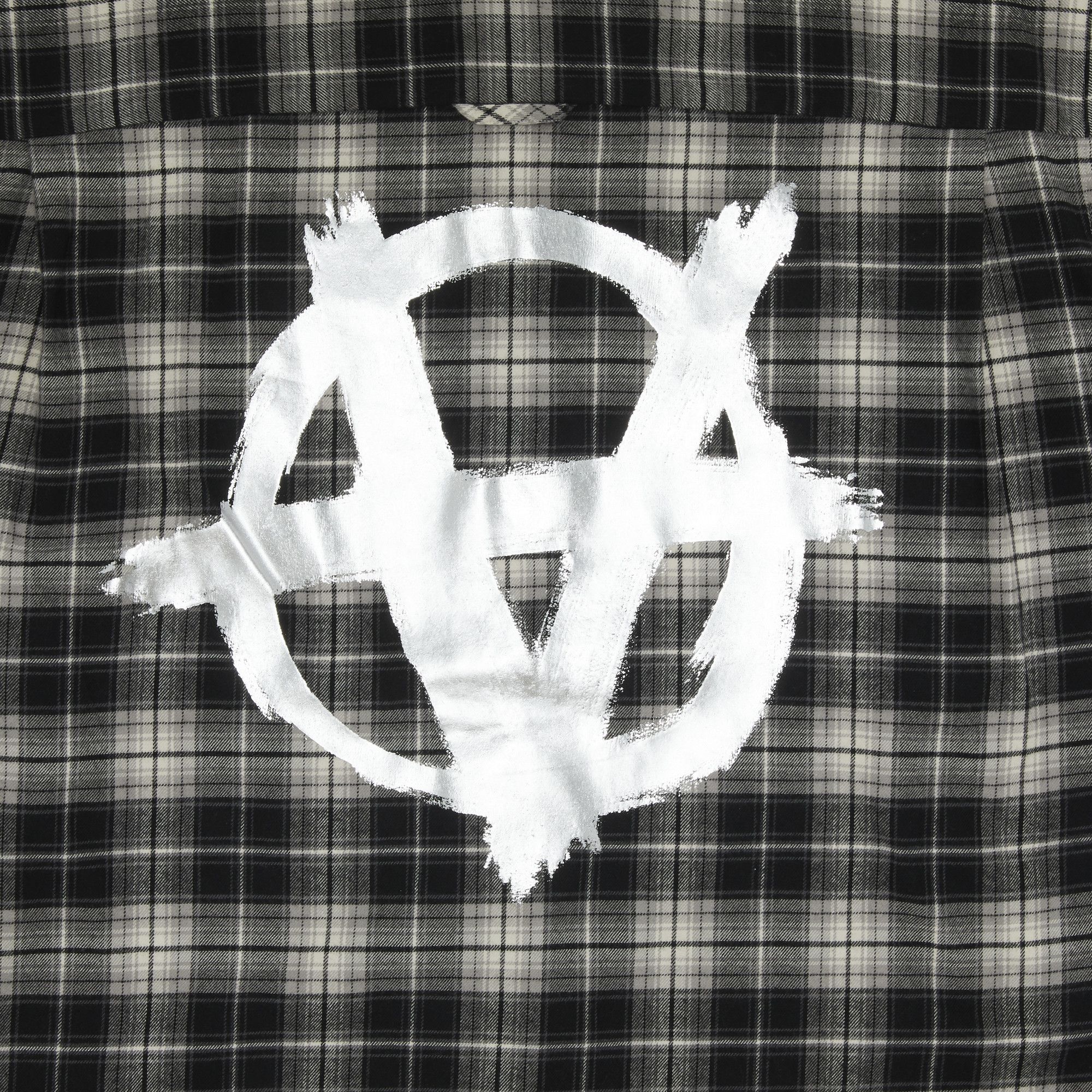 Buy Vetements Double Anarchy Logo Flannel Shirt 'Black/White Check
