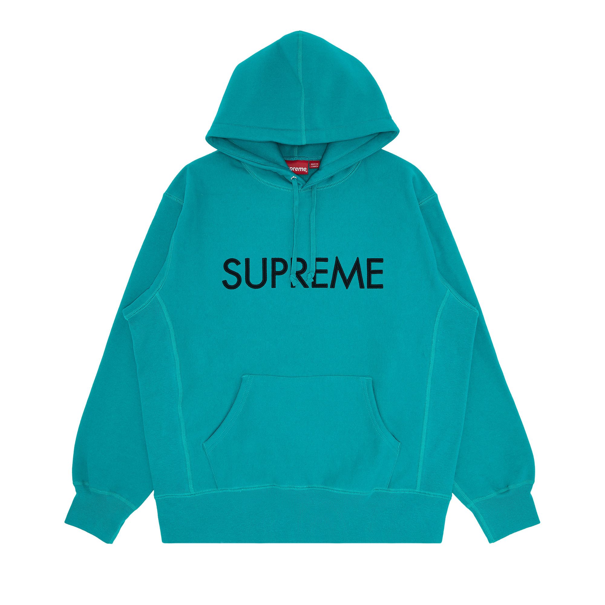 Buy Supreme Capital Hooded Sweatshirt 'Dark Aqua' - FW22SW69 DARK