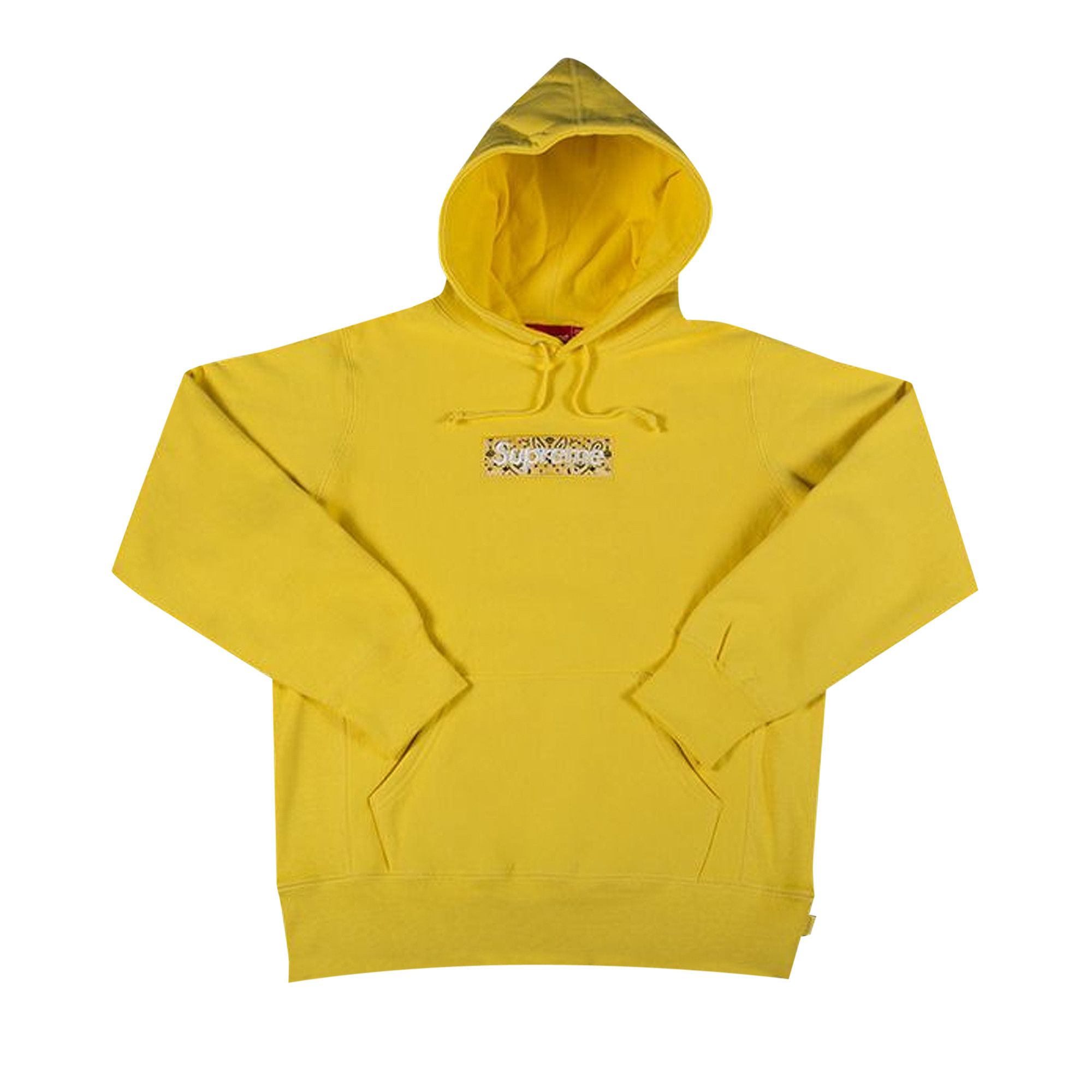 Buy Supreme Bandana Box Logo Hooded Sweatshirt 'Yellow' - FW19SW23