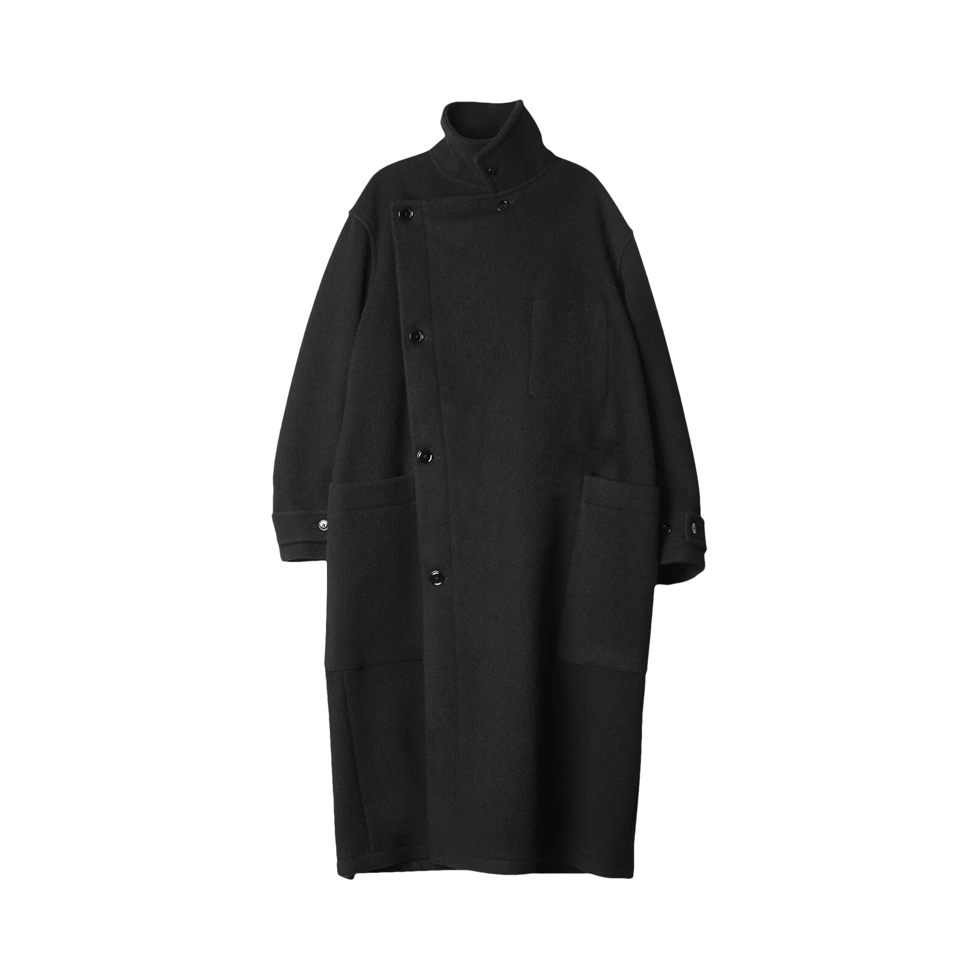 Buy Lemaire Wrap Coat 'Black' - CO184 LF615 BK999 | GOAT NL