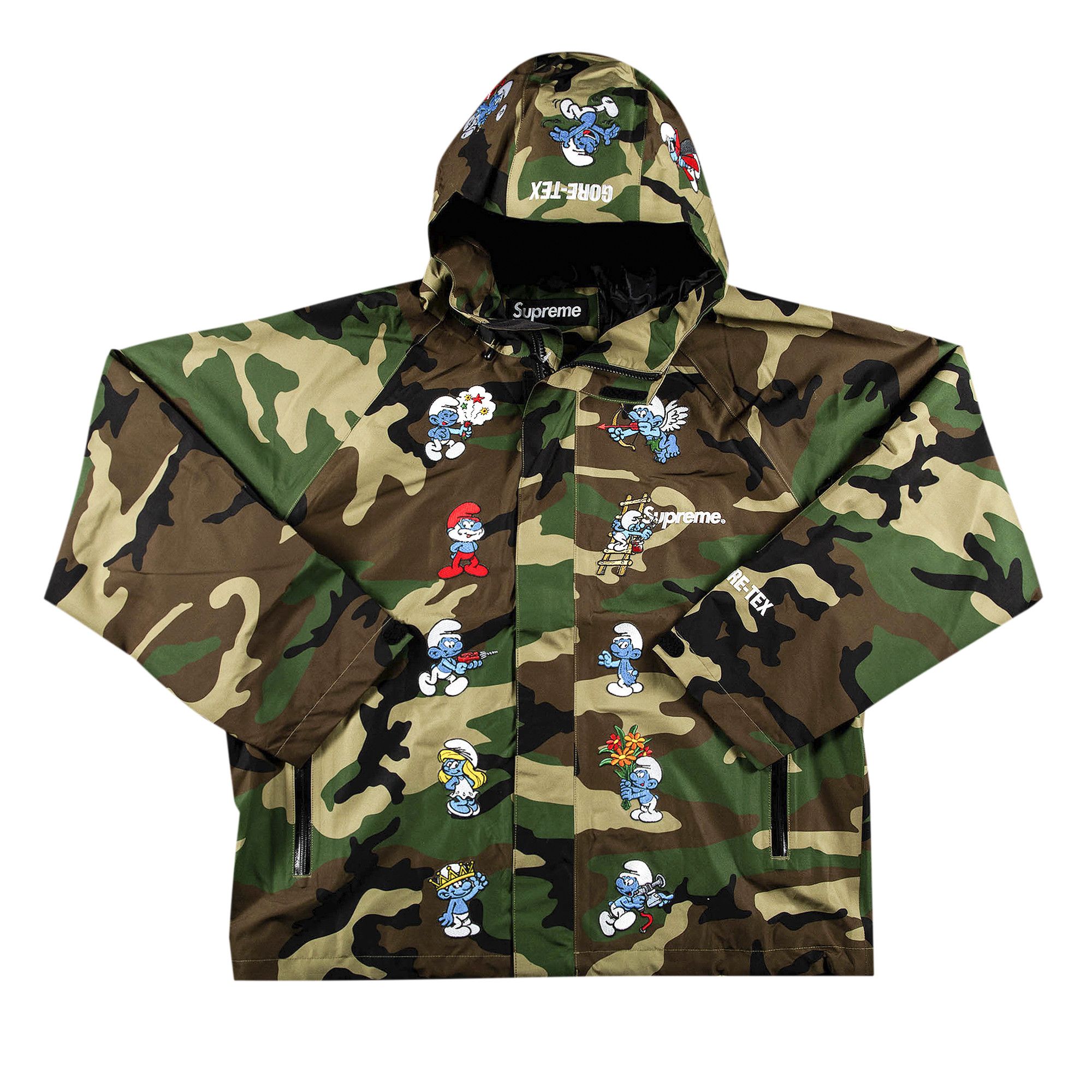 Buy Supreme x Smurfs GORE-TEX Shell Jacket 'Woodland Camo