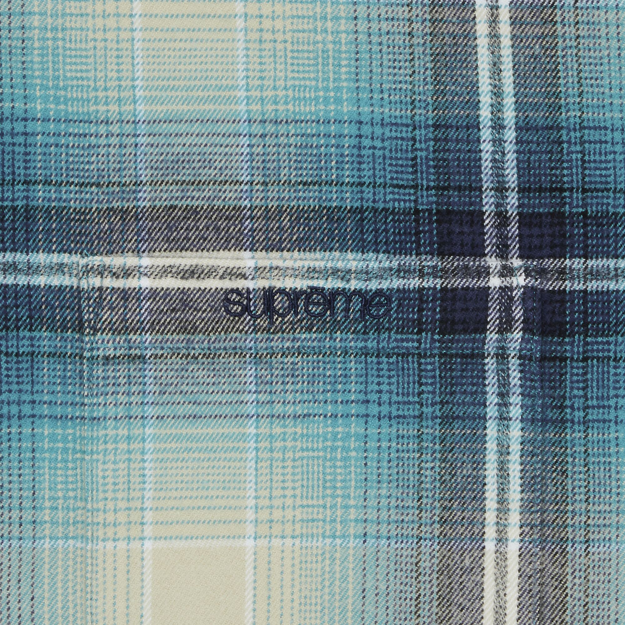 Buy Supreme Shadow Plaid Flannel Shirt 'Blue' - SS23S13 BLUE | GOAT