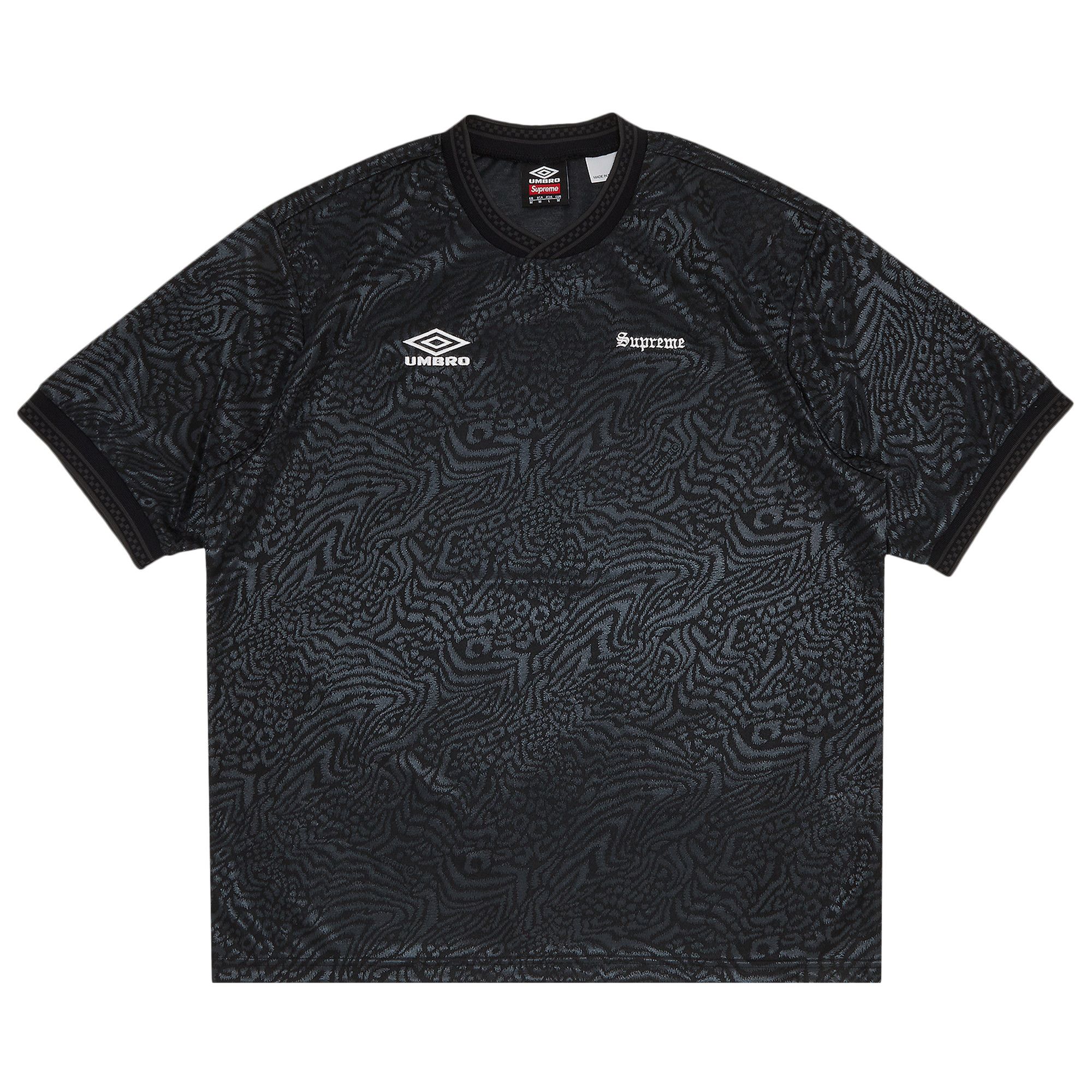 Buy Supreme x Umbro Jacquard Animal Print Soccer Jersey 'Black