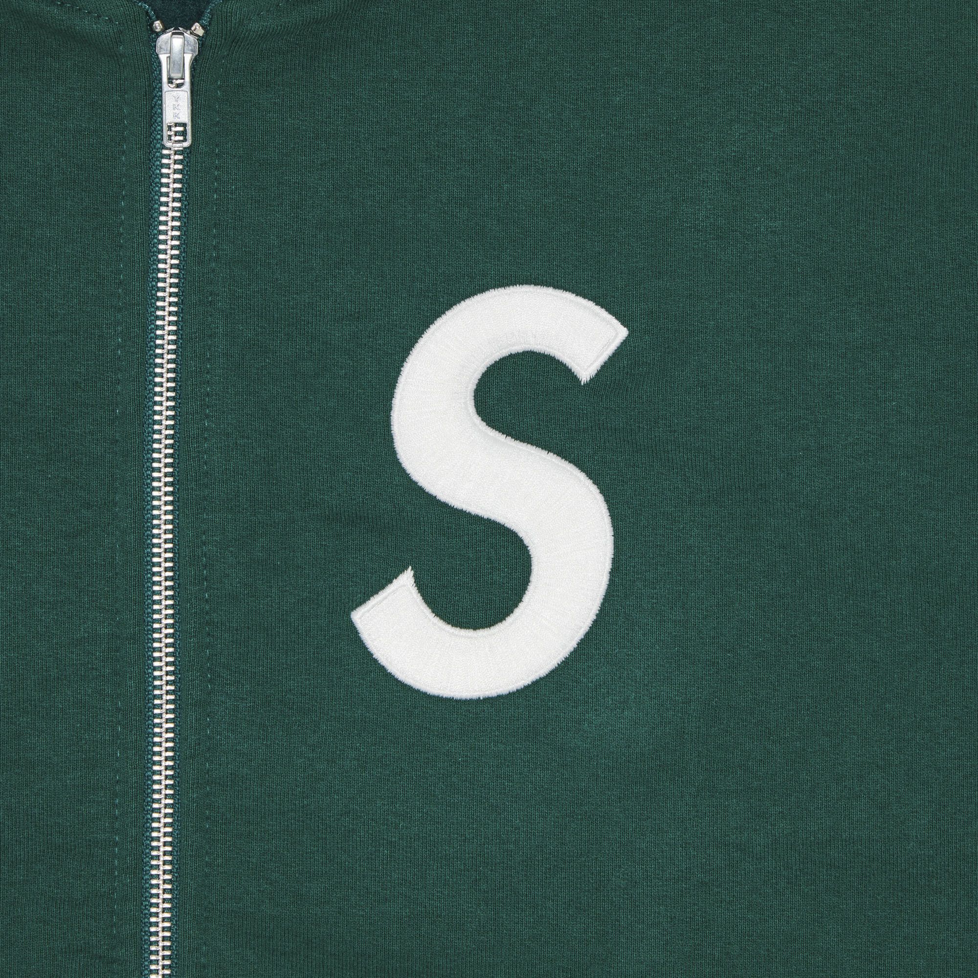 Buy Supreme S Logo Zip Up Hooded Sweatshirt 'Dark Green