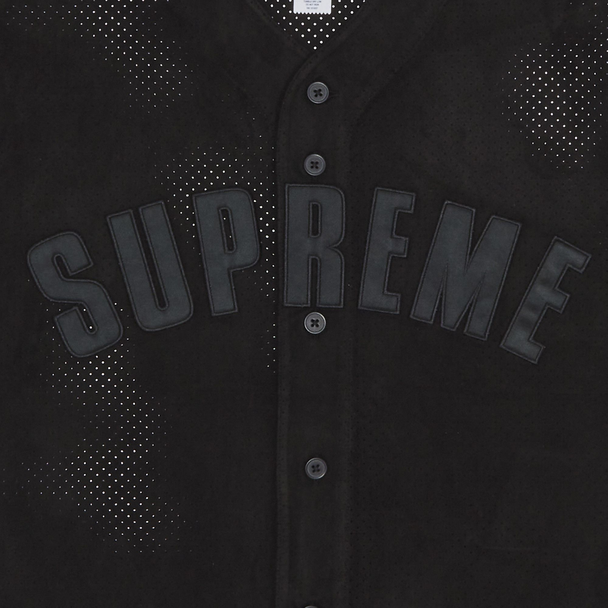 Buy Supreme Ultrasuede Mesh Baseball Jersey 'Black' - SS24KN22