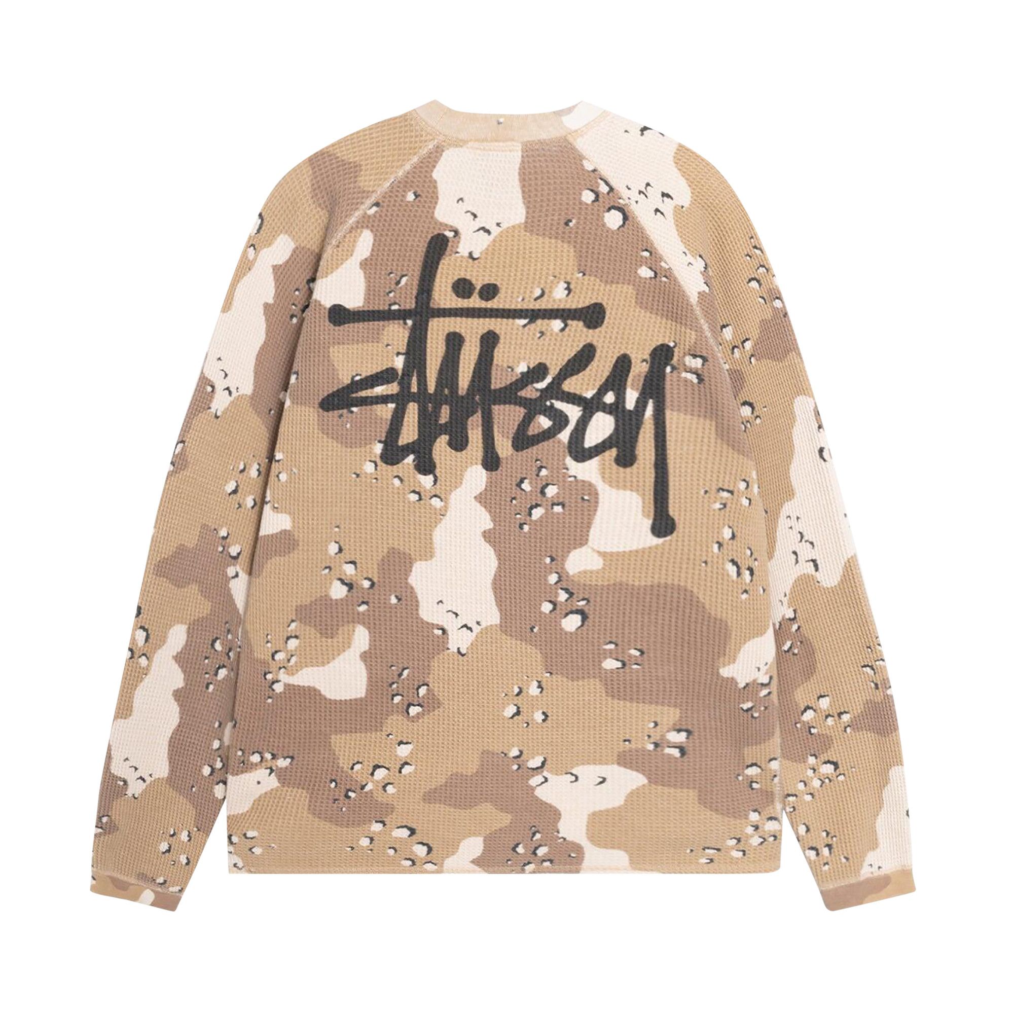 Buy Stussy Raglan Thermal Long-Sleeve Crew 'Desert Camo' - 1140356