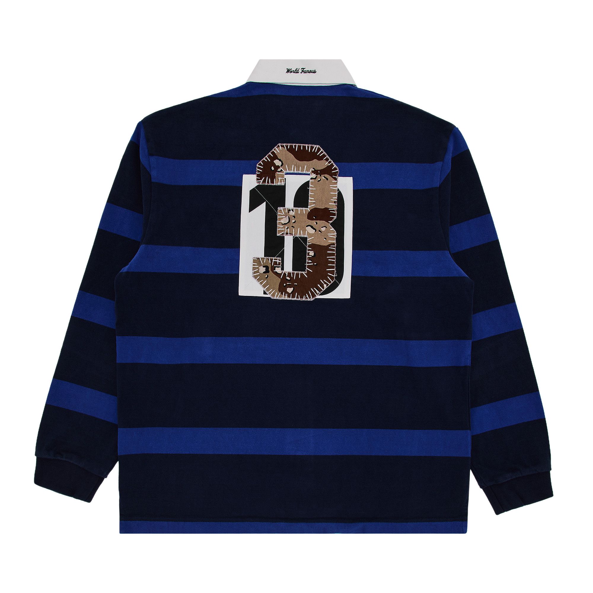 Buy Supreme Stripe Rugby 'Navy' - FW25KN10 NAVY | GOAT