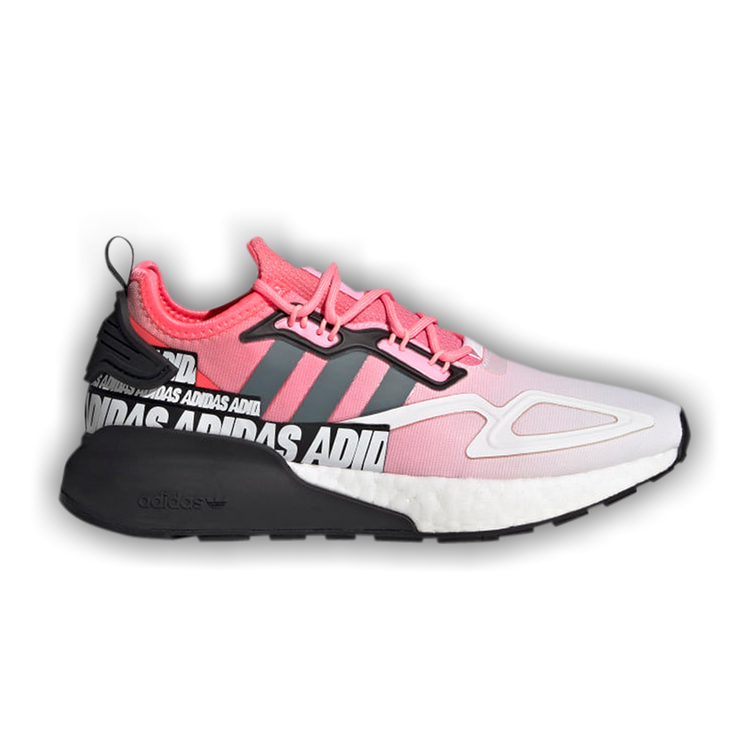 Buy Adidas Wmns ZX 2K Boost 'Wordmark Heel Stripe - Semi Solar Red