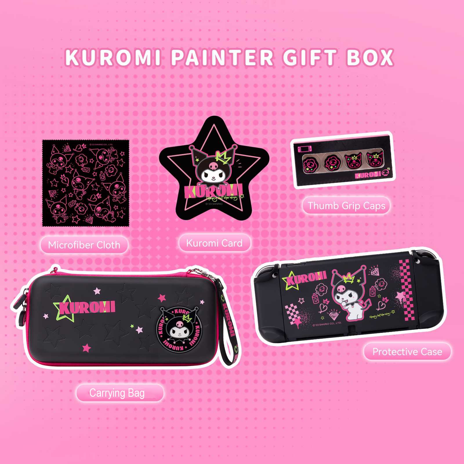 GeekShare X Sanrio Carry Case for Nintendo Switch / OLED Kuromi
