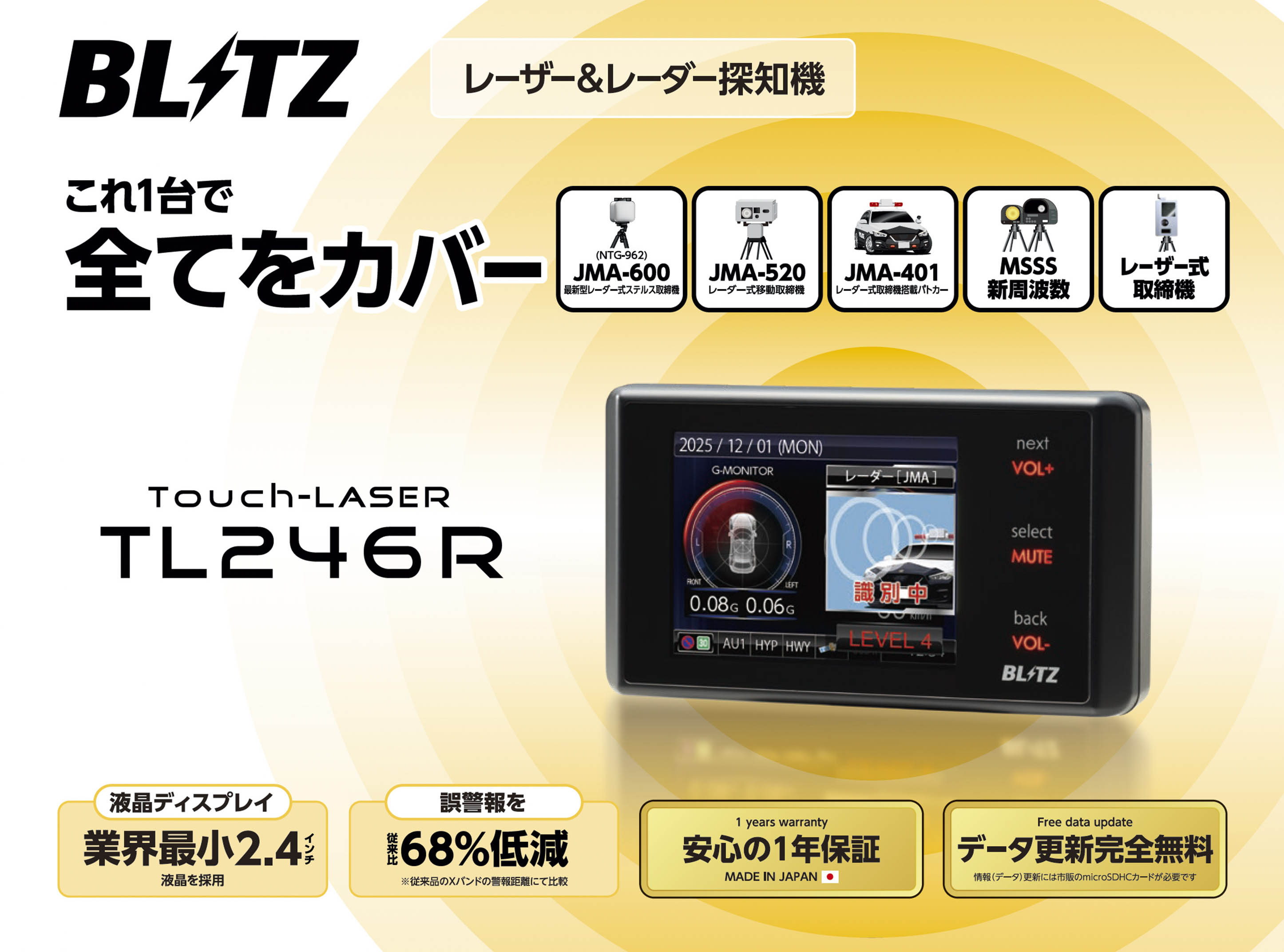 楽天市場】＼2026年最新モデル 全ての取締機対応！／ブリッツ レーザー
