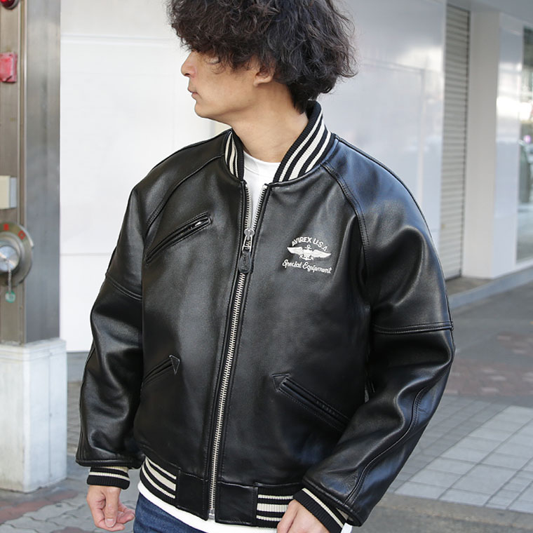 楽天市場】【ポイント10倍】AVIREX アビレックス バーシティジャケット