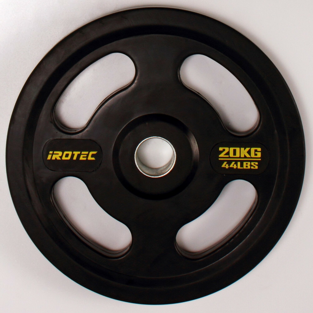 バーベルオールラバープレート 20kg ② パワーアーマー IROTEC ラバー