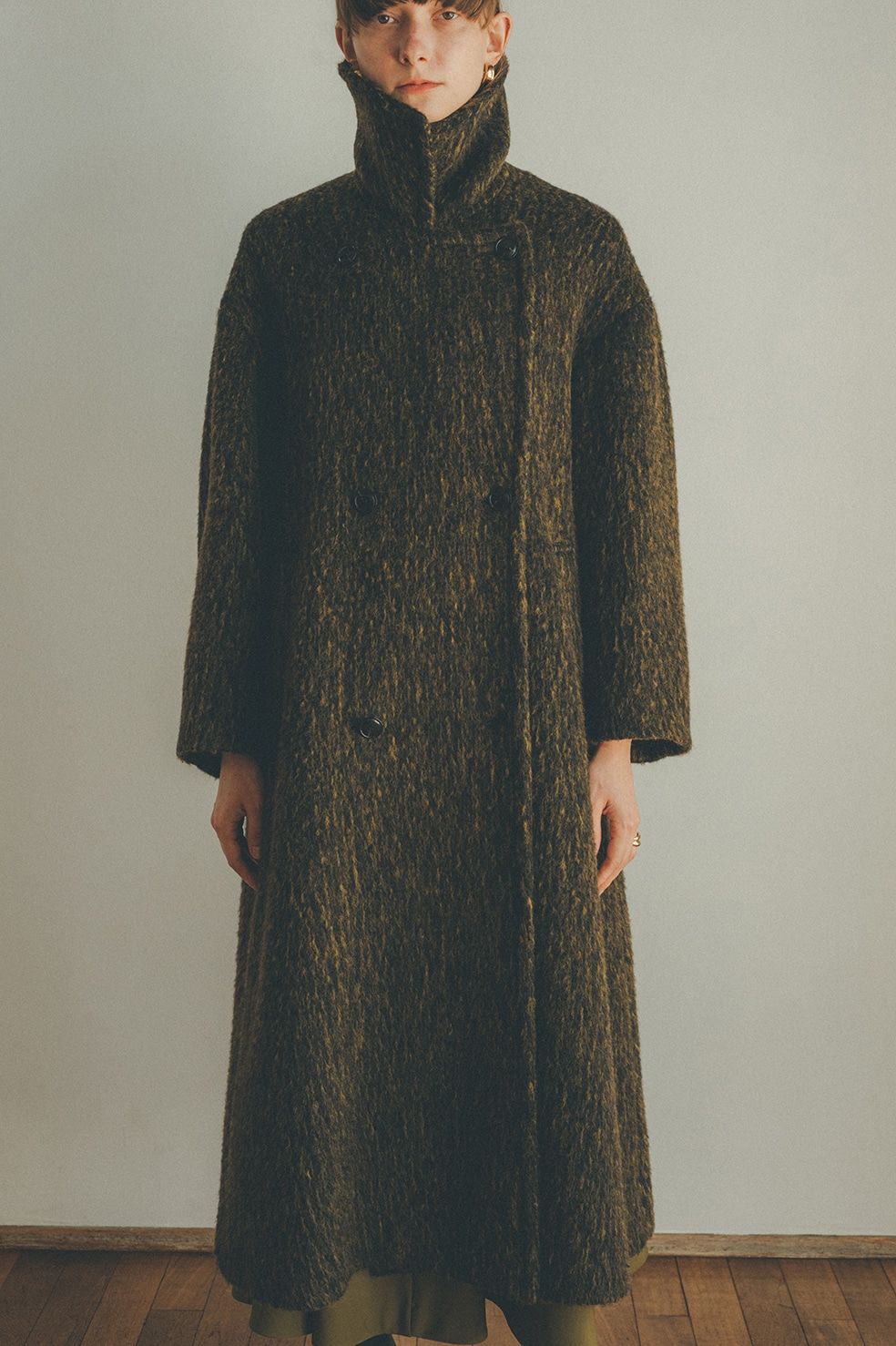 CLANE - ミックスシャギーレディコート - MIX SHAGGY LADY COAT BLACK