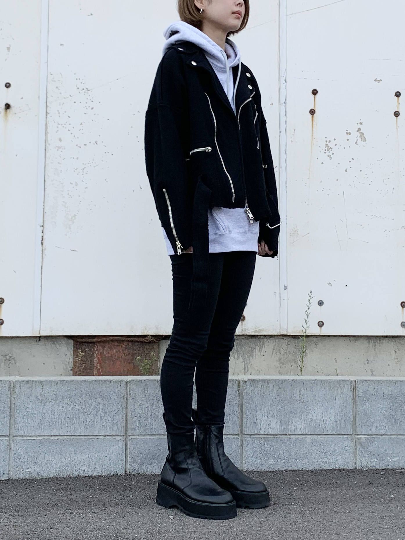 The Viridi-anne - 縮絨ワイドライダースジャケット | ADDICT WEB SHOP