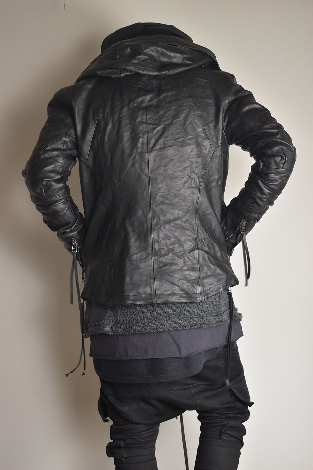 D.HYGEN - Horse Leather Hood Attachd Jacket 