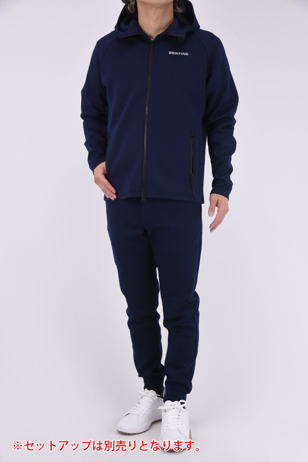 ブリーフィング ロゴラインパーカー レディース ブラックM BRIEFING