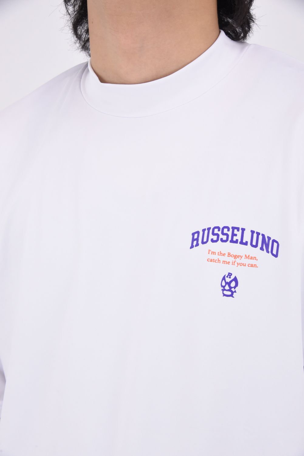 RUSSELUNO - 【25SS】 COLLAGE LOOSE MOCKNECK / ルーズフィット