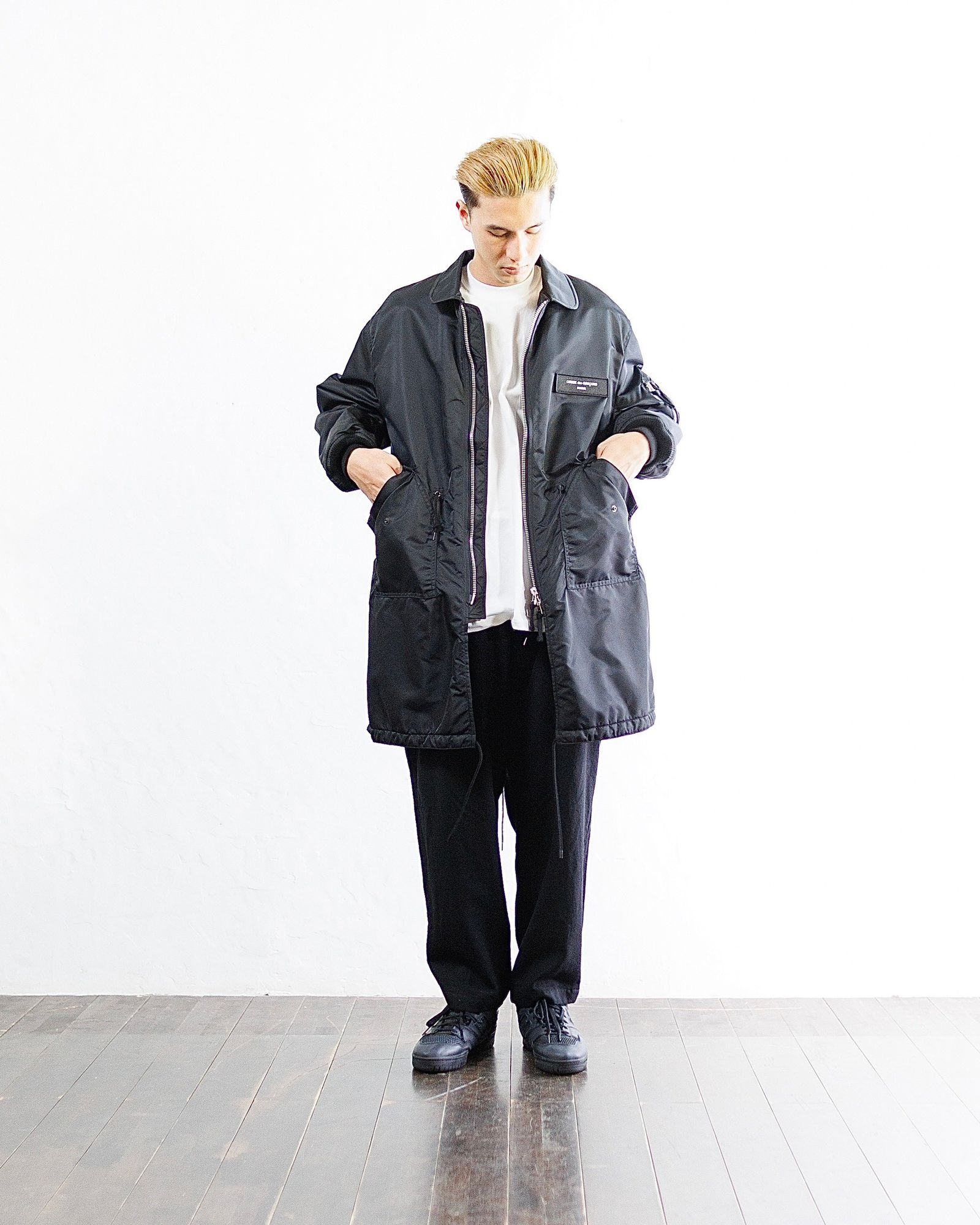 コムデギャルソンオムミリタリーコート コムデギャルソンオム 麻100%の