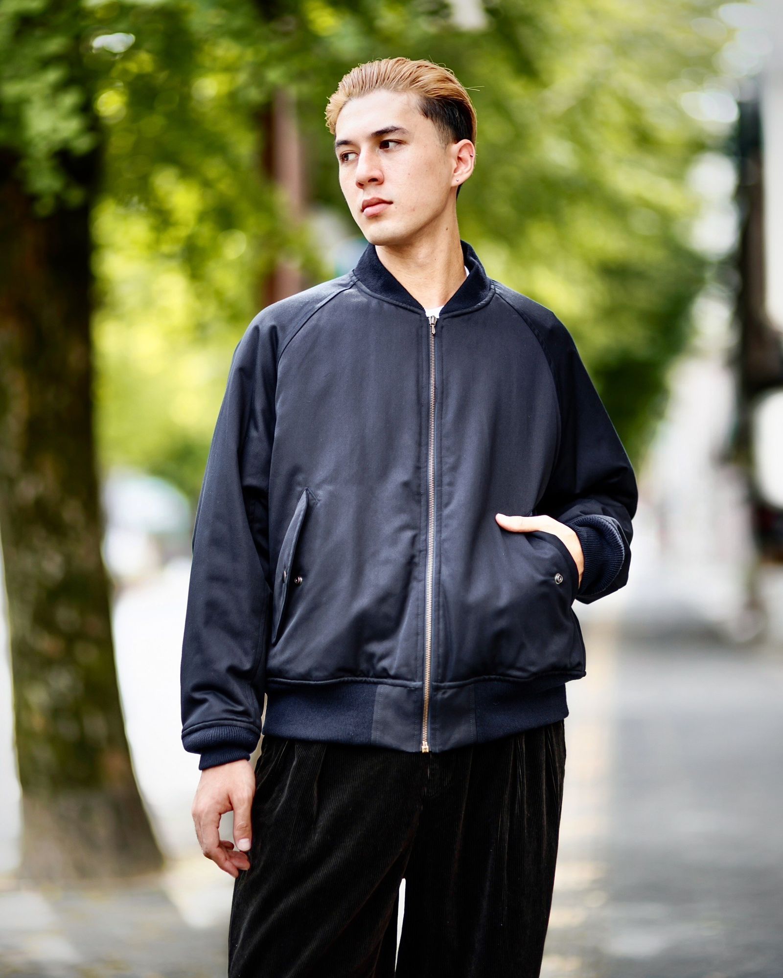 A.PRESSE - アプレッセ Silk Padding Jacket(24AAP-01-31H)D.NAVY | MARK