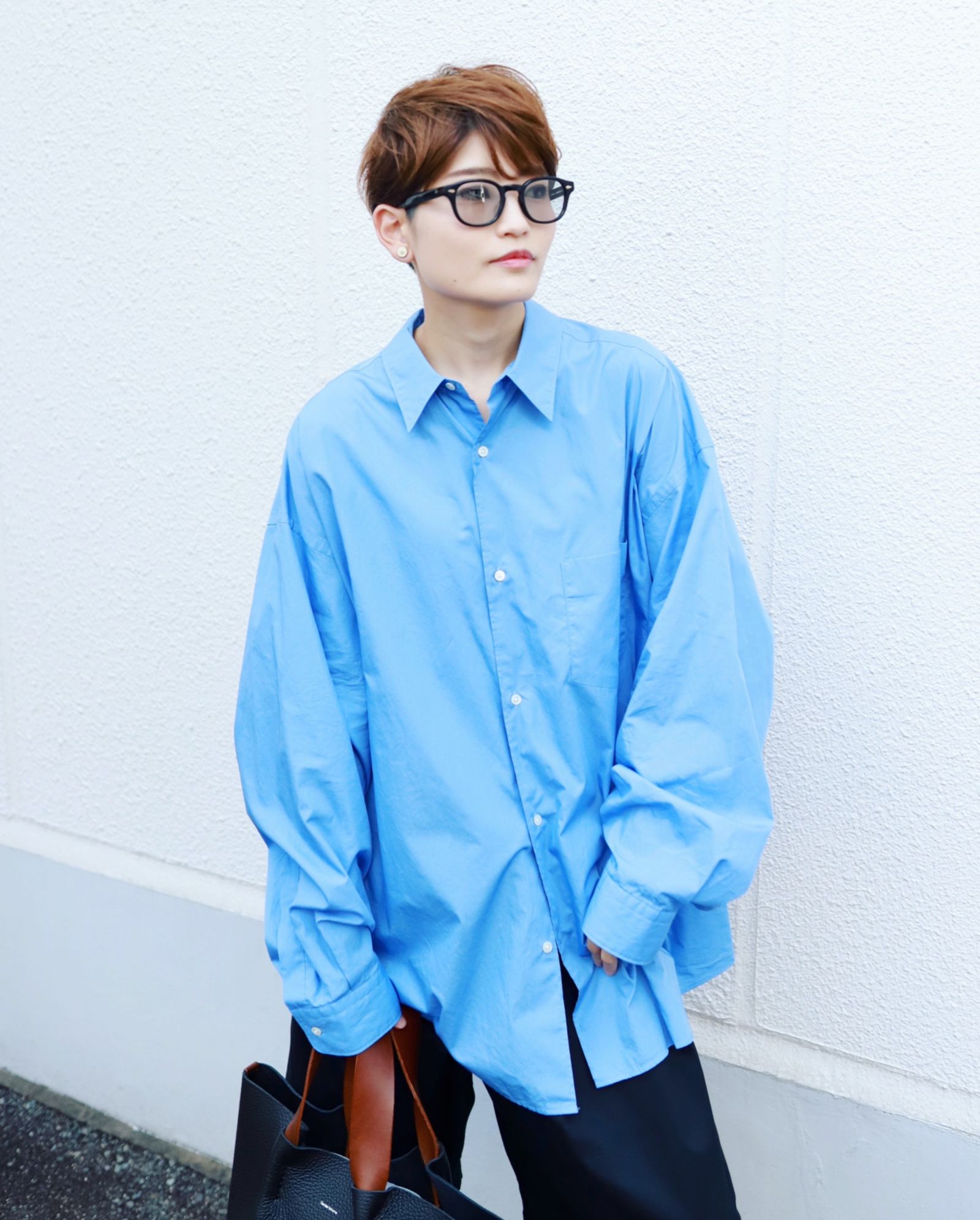 Broad L/S Oversized Regular Collar Shirt | MARK