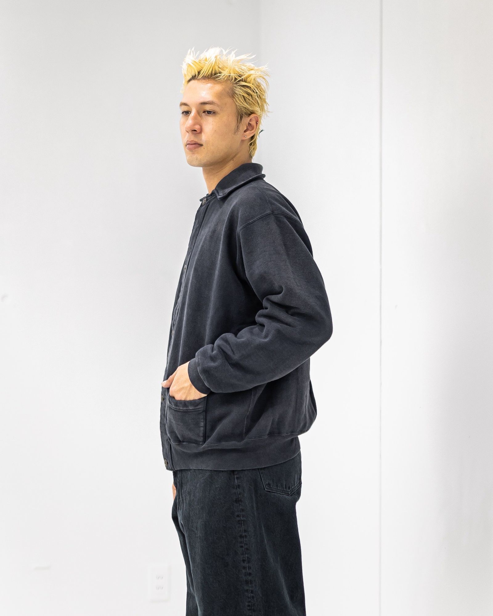 A.PRESSE Vintage Sweat Cardigan(BLACK) 9月13日(土)新作発売