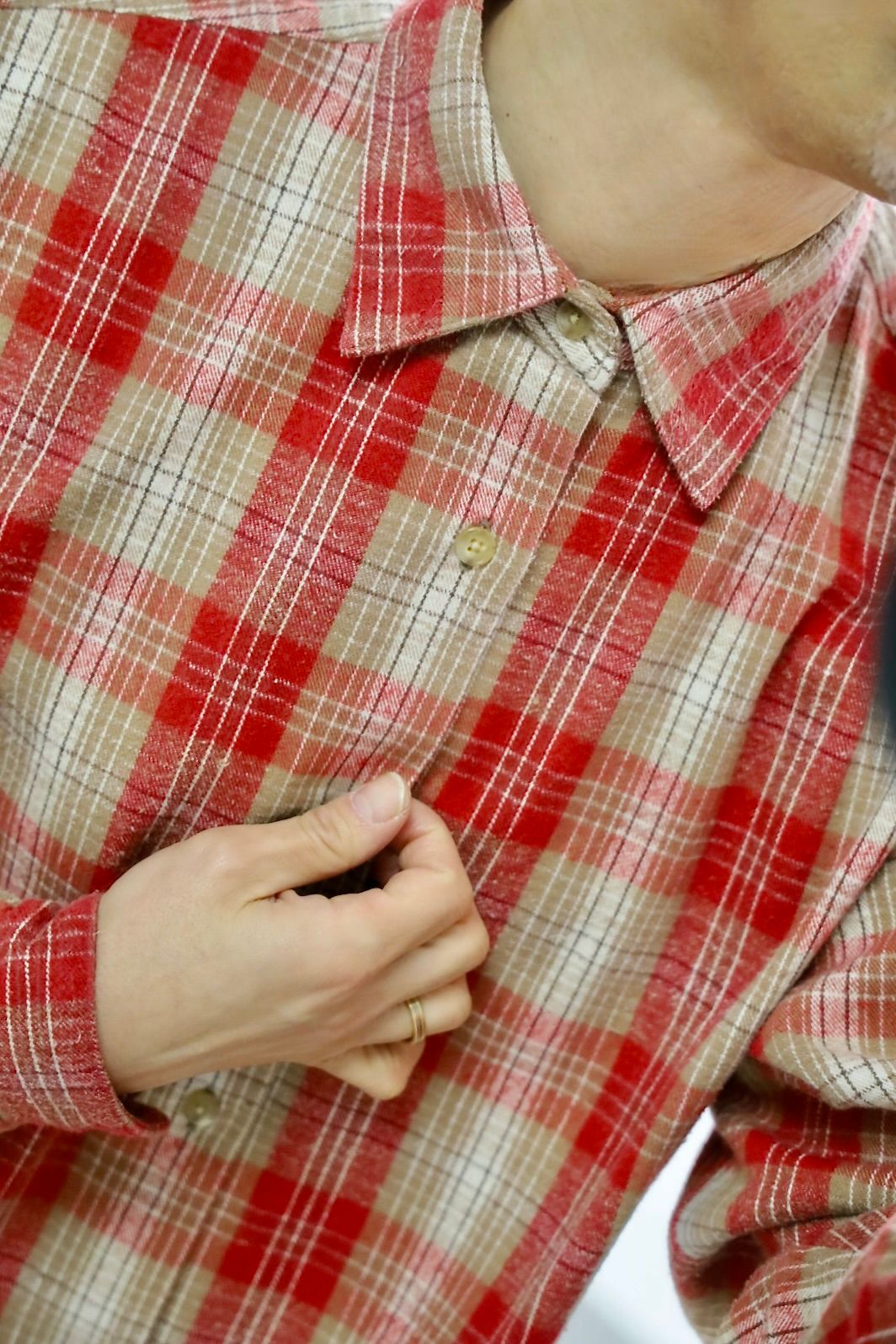 A.PRESSE 2026 STYLE1 Vintage Cotton Silk Nep Twill Check Shirts