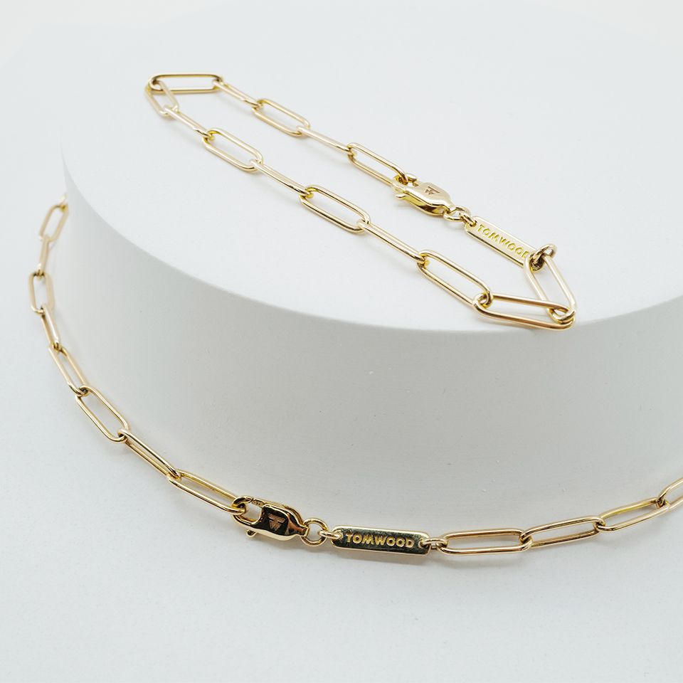 TOMWOOD - Box Bracelet Solid Gold 【ボックスブレスレット】 7.7Inch