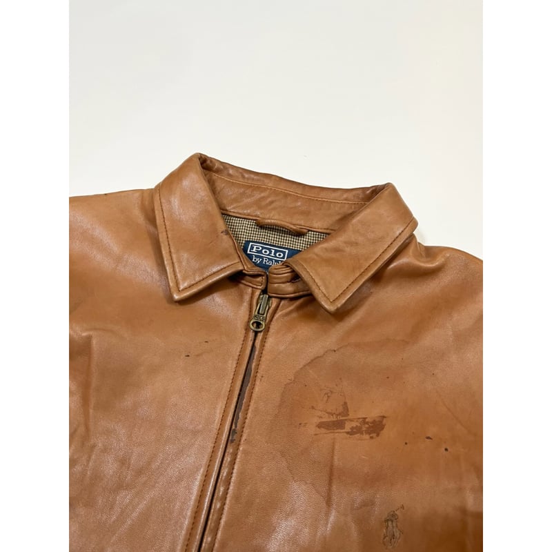 90s Ralph Lauren LEATHER JACKET Size L | KORDS