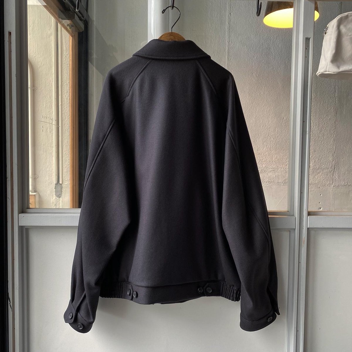stein OVERSIZED MELTON HARRINGTON ZIP JACKET