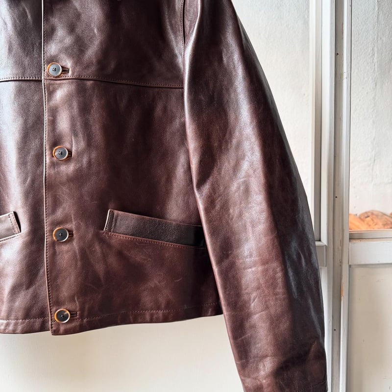 AURALEE HEAVY LAMB LEATHER BLOUSON | Less Higa