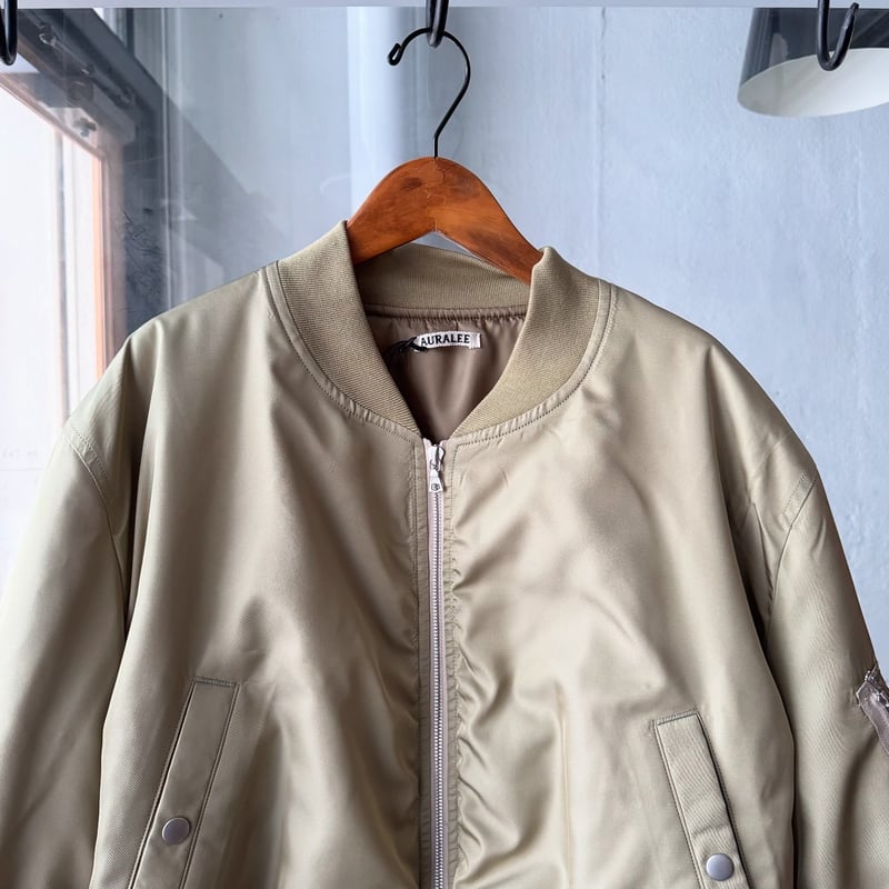 AURALEE HIGH DENSITY SILK TWILL FLIGHT BLOUSON