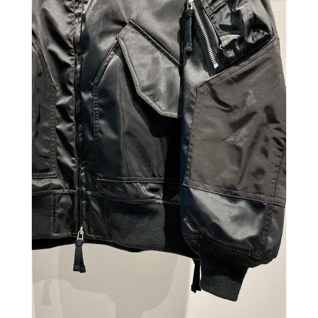 COMME des GARCONS HOMME ナイロンツイル ミリタリージャケット (BLA