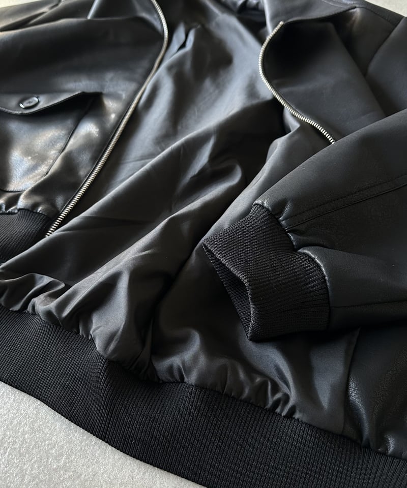 fake leather blouson | ok.soon