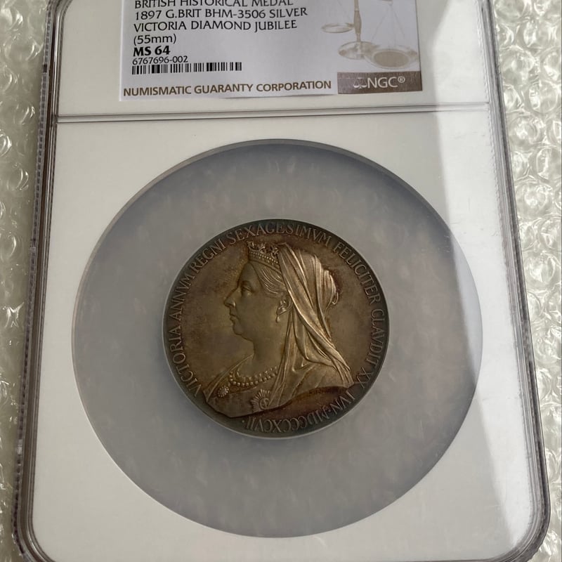 NGC鑑定MS64】1897年 ヴィクトリア女王 ダイヤモンドジュビリー 銀