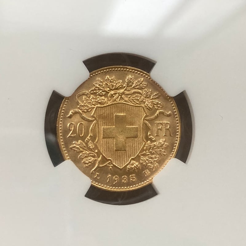 22STARS版 1935年LB スイス 20フラン金貨 ゴールド アルプスの少女