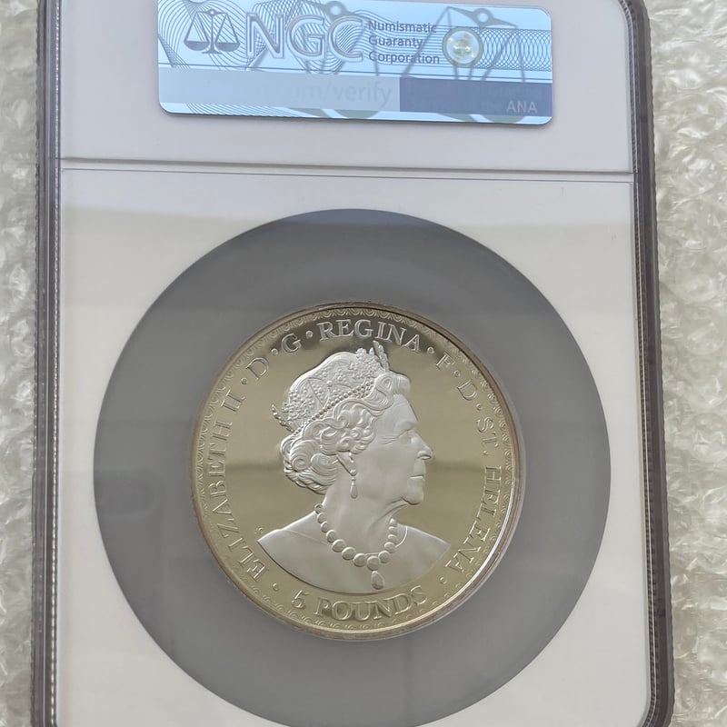 5oz・NGC鑑定PF70】5オンス銀貨 ウナとライオン 2021年度版 イギリス領