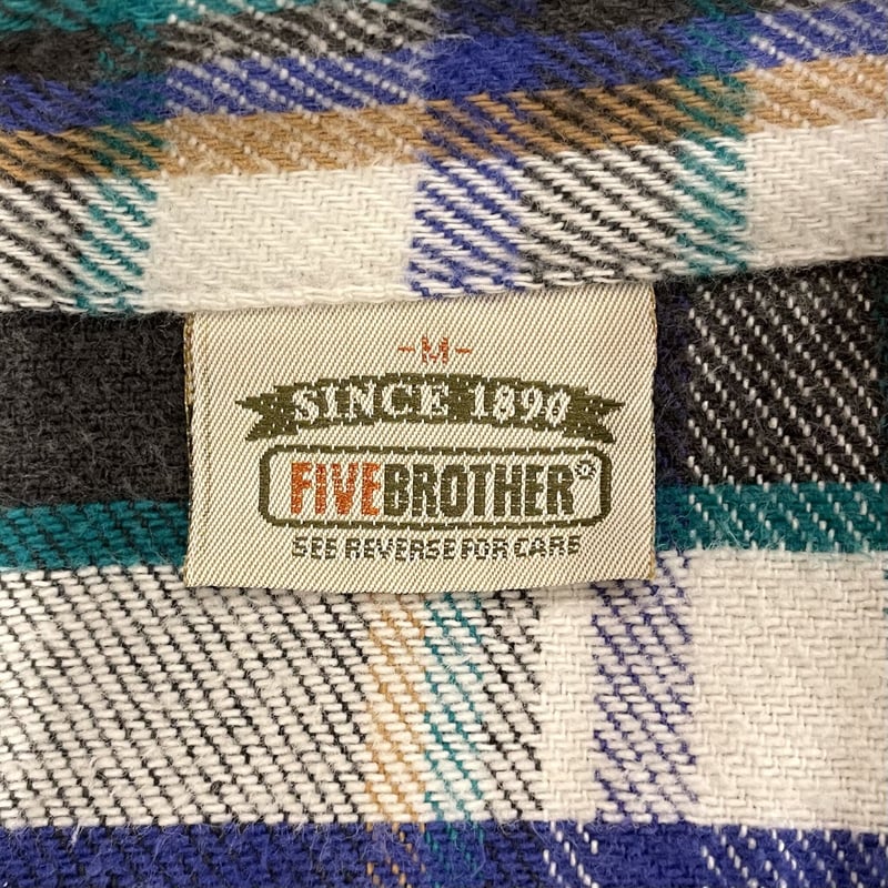 80s FIVE BROTHER ネルシャツ ファイブブラザー USA製 80年代 (S155