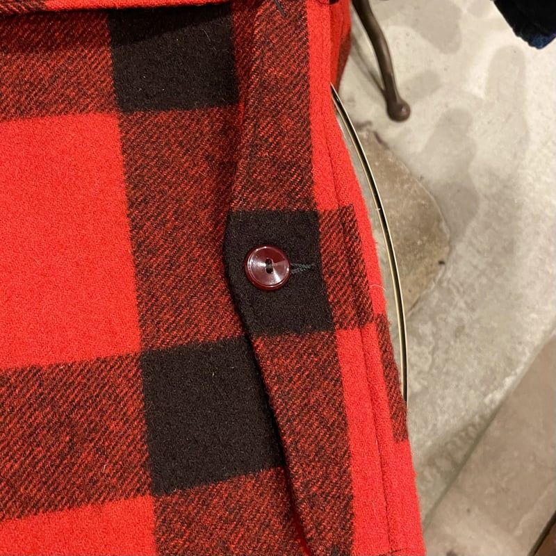 Woolrich 50s ウールハンティングジャケット チェック柄 赤x黒 ウール