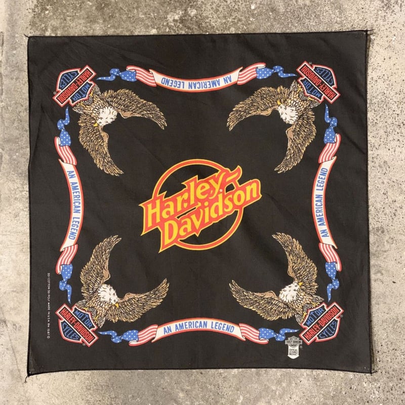 Bandana HARLEY DAVIDSON ヴィンテージバンダナ USA製 ハーレーダビッ