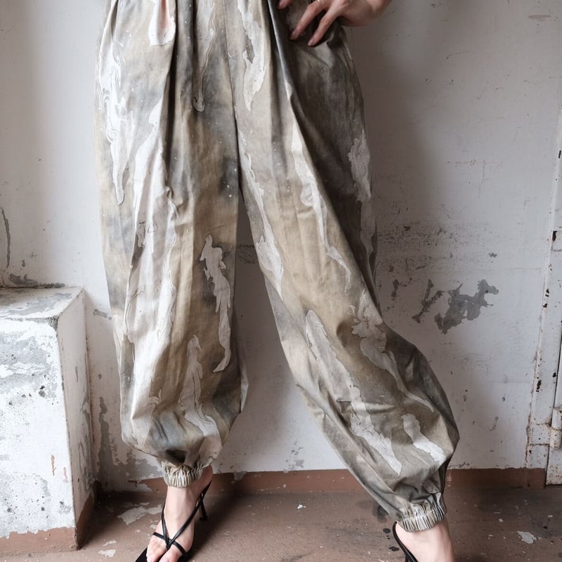 suminagashi cotton harem jumpsuit | ERiKOKATORi
