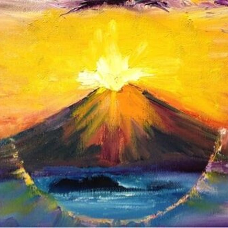 空飛ぶ画家、糸川裕志の富士山曼荼羅図 富士山曼荼羅図、空飛ぶ画家