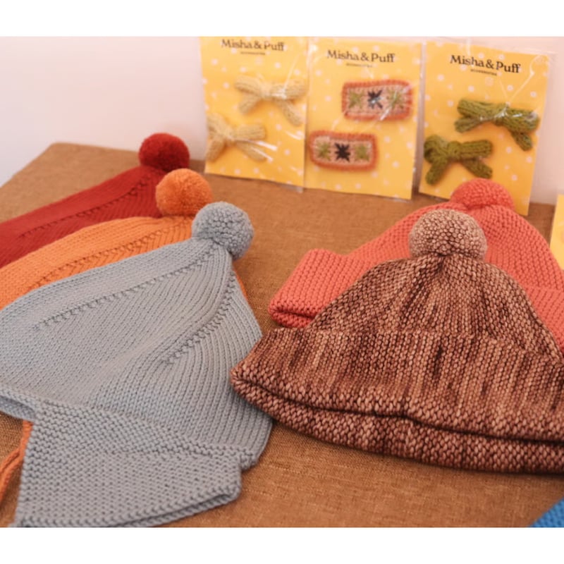 Misha&Puff Garter Hat(Rosewood) | hanakao
