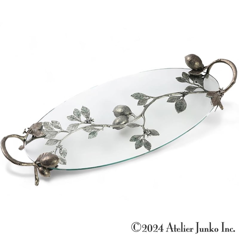 トレー ガラス オーバル レモン Tray Glass Oval Lemon | Atelie