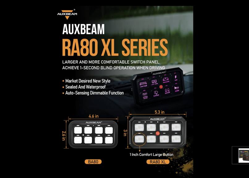 AUXBEAM 【接続機数8】RA-80 ストロボ付 スイッチパネル | CROSS MEMBER